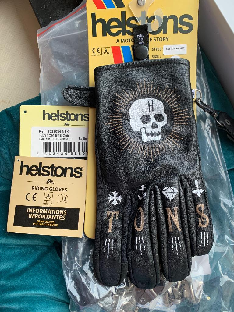 MOTORGLOVES HELSTONS SKULL M10, Motos, Vêtements | Vêtements de moto, Gants, Hommes, Neuf, avec ticket, Enlèvement