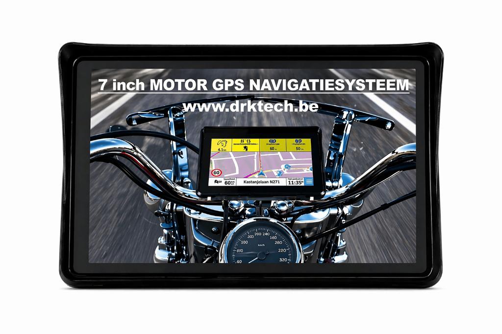 7” inch Waterdicht Motor GPS Navigatiesysteem – DRK-700M-BT, Motos, Accessoires | Systèmes de navigation, Neuf, Info@drktech.be