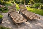 Chaises longues en teck, Jardin & Terrasse, Enlèvement, Bois de teck