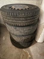 Jante en tole avec pneu eté comme neuf sur renault clio, Auto-onderdelen, Banden en Velgen, Ophalen, Gebruikt, 15 inch, Banden en Velgen