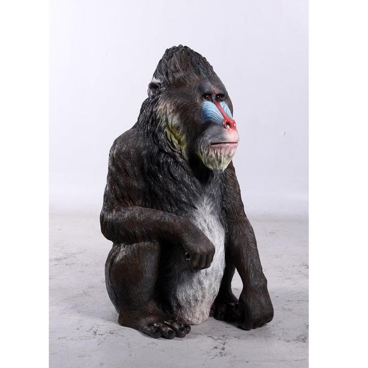 Statue Mandrill - hauteur 97 cm - polyester, Collections, Collections Animaux, Neuf, Enlèvement