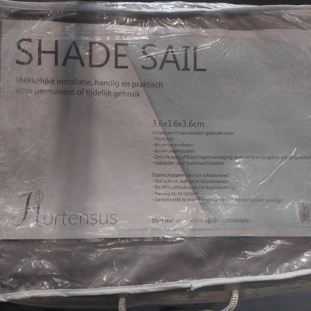 Toile d'ombrage triangulaire. 3,6 m, Jardin & Terrasse, Enlèvement