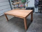 Mooie massive taek tafel  1 m op 2.1m, Ophalen