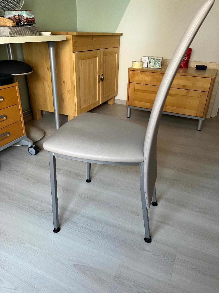 Stoelen, Maison & Meubles, Chaises, Gris, Métal, Enlèvement, Modern