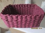 Panier en coton tissé bordeau, Ophalen, Overige materialen, Mand, Nieuw