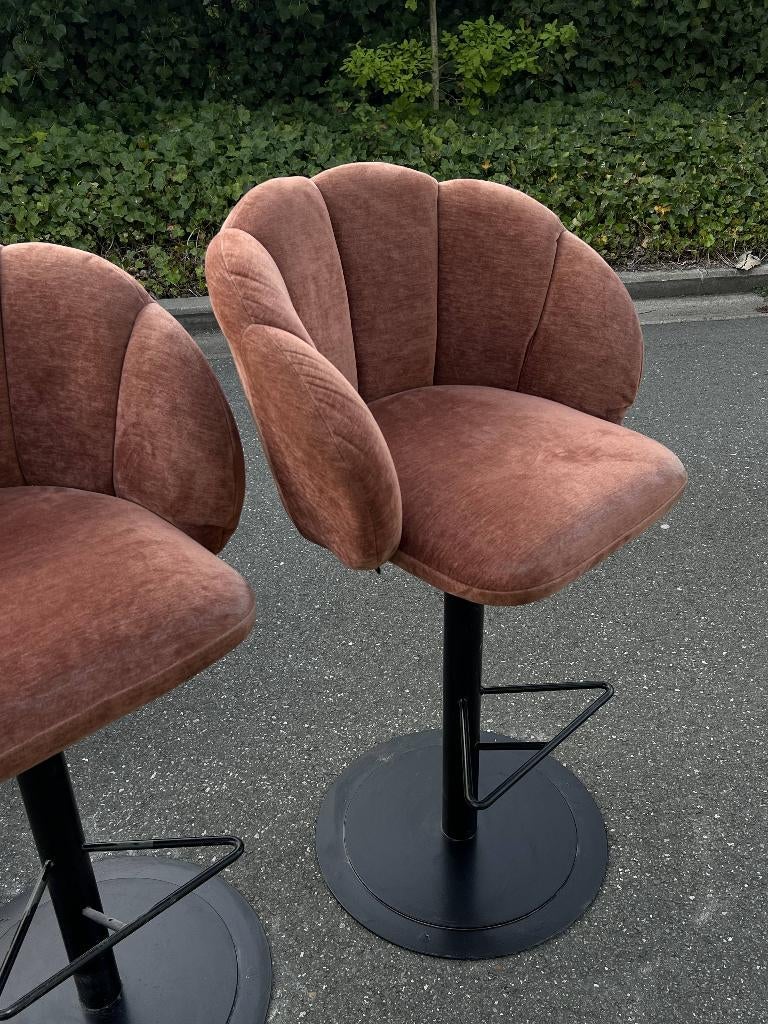 Chaise haute velour, Maison & Meubles, Chaises, Comme neuf, Trois, Métal, Tissus, Autres couleurs, Enlèvement ou Envoi