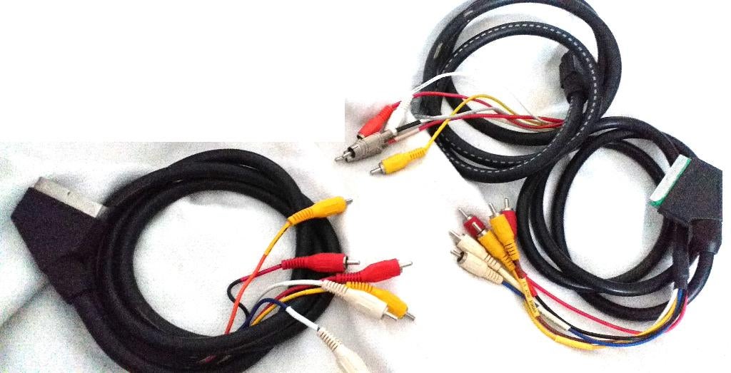 Lot 3 cable scart video  et RCA, TV, Hi-fi & Vidéo, Lecteurs vidéo, Envoi