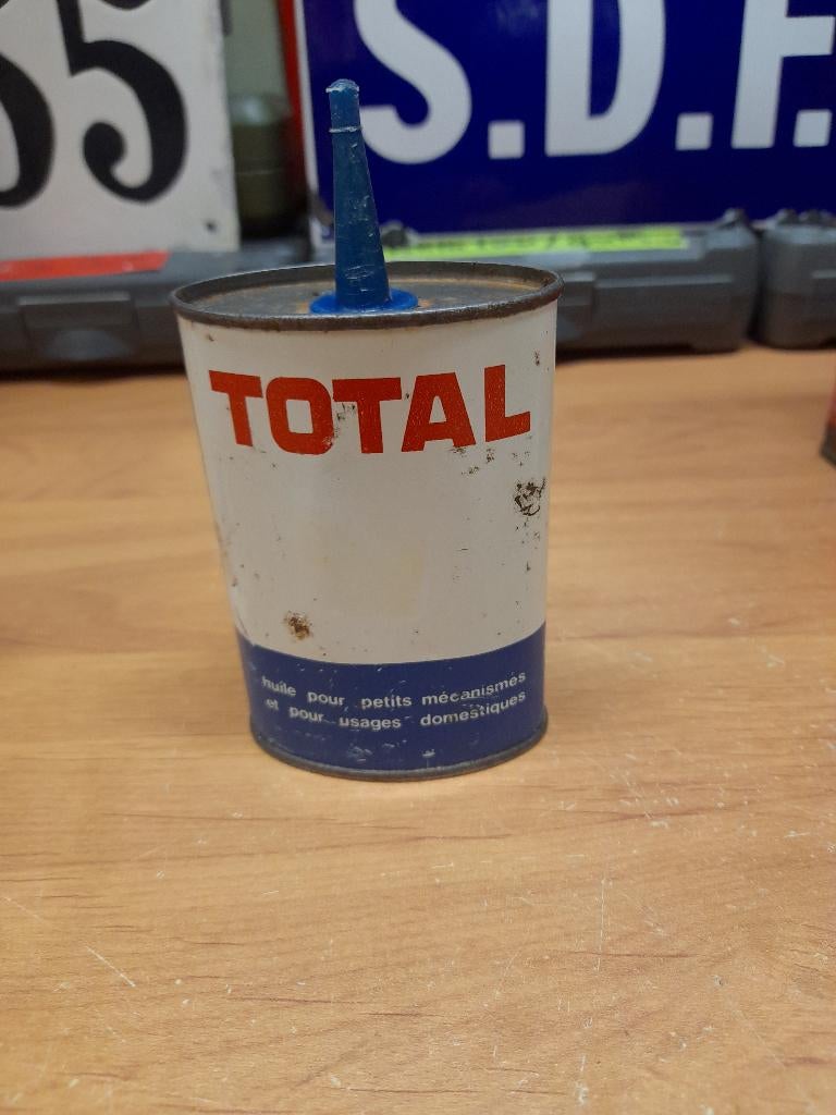 ancienne burette huile vide total, Collections, Marques & Objets publicitaires, Envoi, Utilisé, Autres types