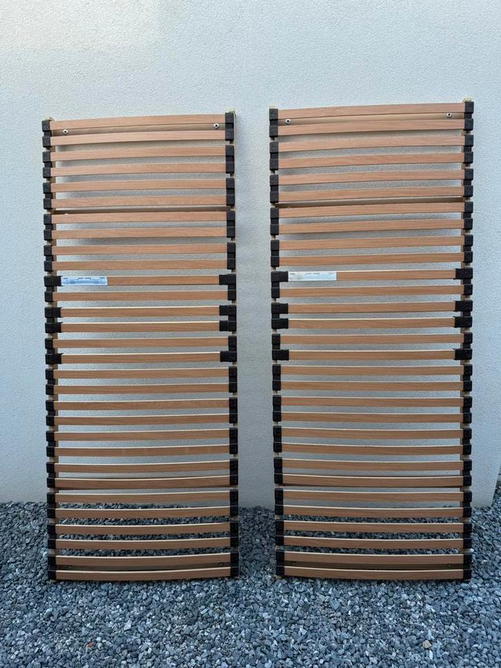 Sommiers a lattes 2 x 80 cm, Maison & Meubles, Chambre à coucher | Matelas & Sommiers, Comme neuf, Matelas, 80 cm, 200 cm, Enlèvement