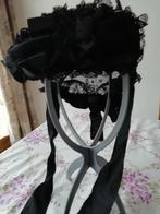 Ancienne coiffe sandrinette en dentelle noire de 1900., Antiquités & Art, Enlèvement ou Envoi, Femmes