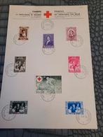 Série 8 timbres belges. Croix rouge  1939, Envoi
