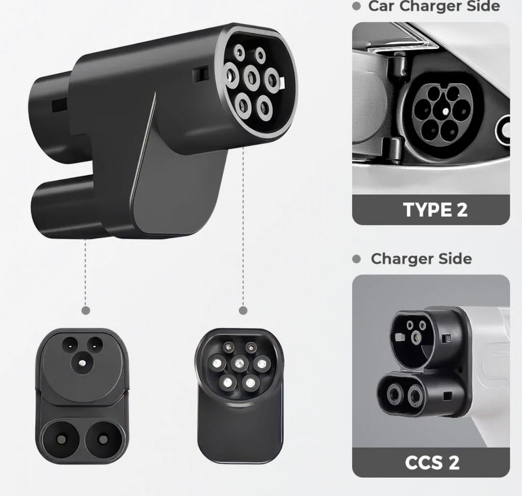 Ccs2 naar type 2 (tesla) combo adapter NIEUW in verpakking, Ophalen of Verzenden, Nieuw, Laadkabel