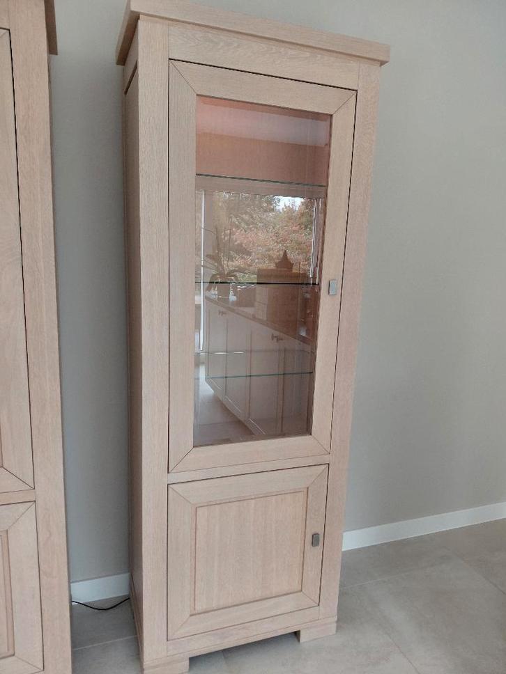 Vitrinekast, Huis en Inrichting, Kasten | Vitrinekasten, Gebruikt, 150 tot 200 cm, 50 tot 100 cm, 25 tot 50 cm, Met deur(en), Met plank(en)