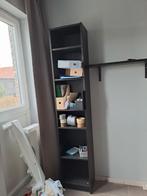 Smalle zwarte boekenkast, Ophalen, Met plank(en), Minder dan 50 cm, 200 cm of meer