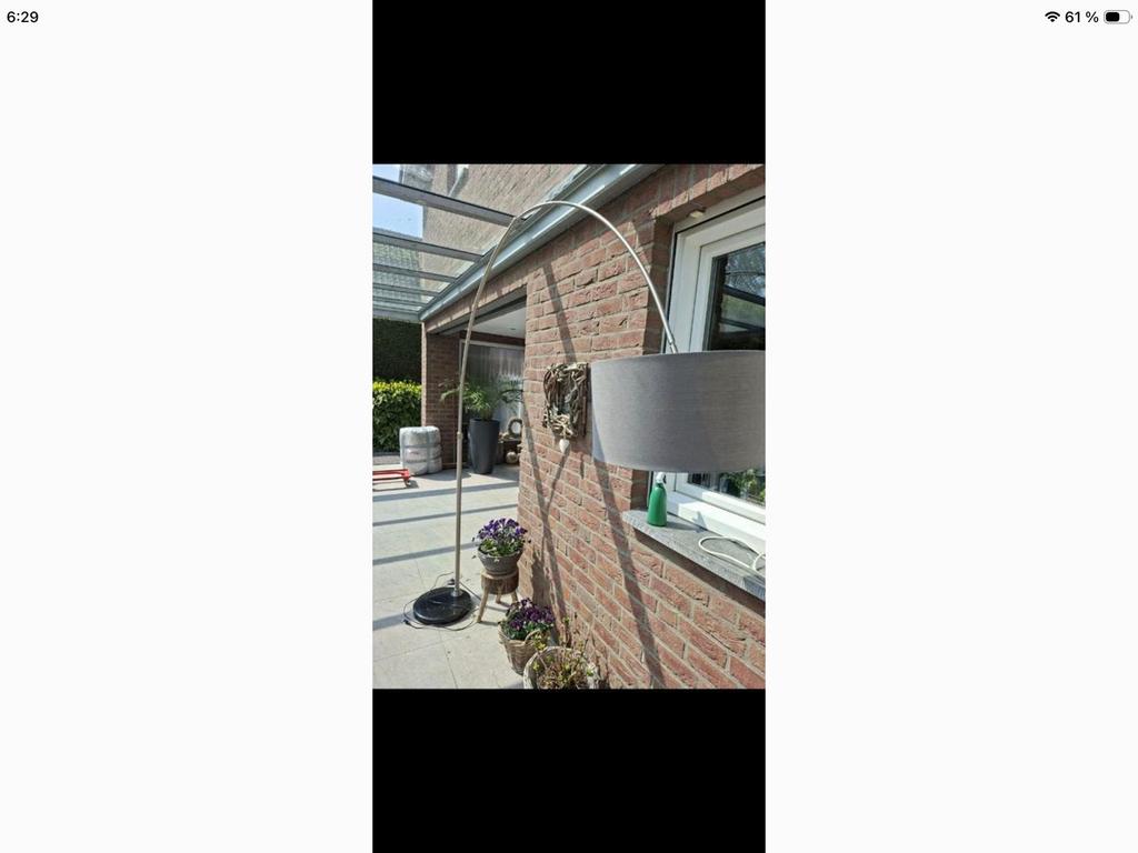 stalen booglampen, Huis en Inrichting, Lampen | Vloerlampen, Zo goed als nieuw, Ophalen