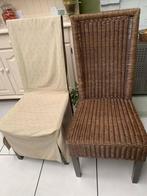 Rieten stoelen, Huis en Inrichting, Stoelen, Ophalen, Gebruikt, Bruin, Riet of Rotan