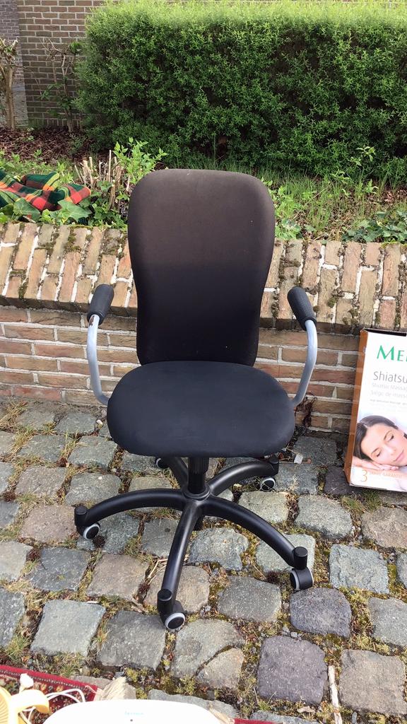 Zwarte bureaustoel, Ophalen, Gebruikt, Zwart, Bureaustoel