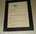 Doodsbrief Hoegaarden 1927 Celis, Verzenden, Rouwkaart