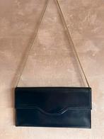 Pochette/sac à bandoulière en cuir Vintage De Greef Brussels, Enlèvement ou Envoi, Bleu, Sac à bandoulière