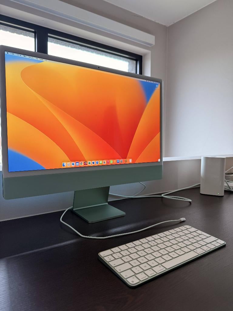 iMac 24 inch M1 (2023) - Groen - Nieuwstaat, Informatique & Logiciels, Apple Desktops, 256 GB, IMac, 8 GB, SSD
