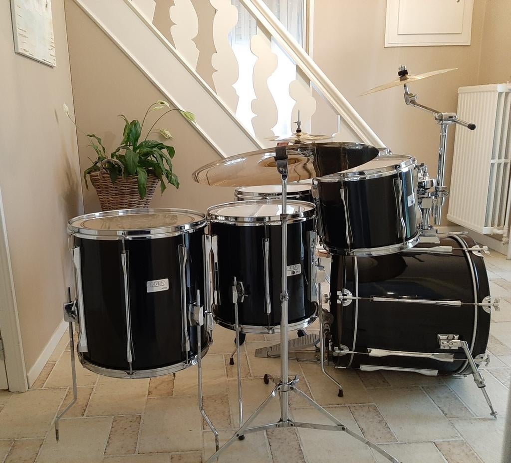 Batterie Adams + matériel de batterie, Musique & Instruments, Batteries & Percussions, Utilisé, Enlèvement ou Envoi