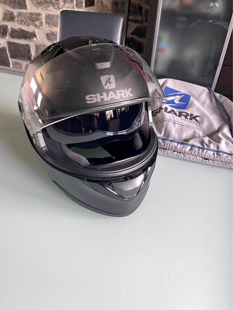 SHARK RIDILL Blank motorhelm maat M + Bluetooth Sena SF4, Ophalen of Verzenden, M, Shark