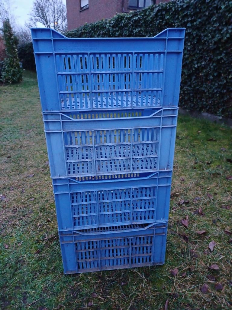 Stevige stapelbare kratten 53 x 35 x 27 cm - 4 stuks, Ophalen, Gebruikt, 50 tot 75 cm, Minder dan 35 cm