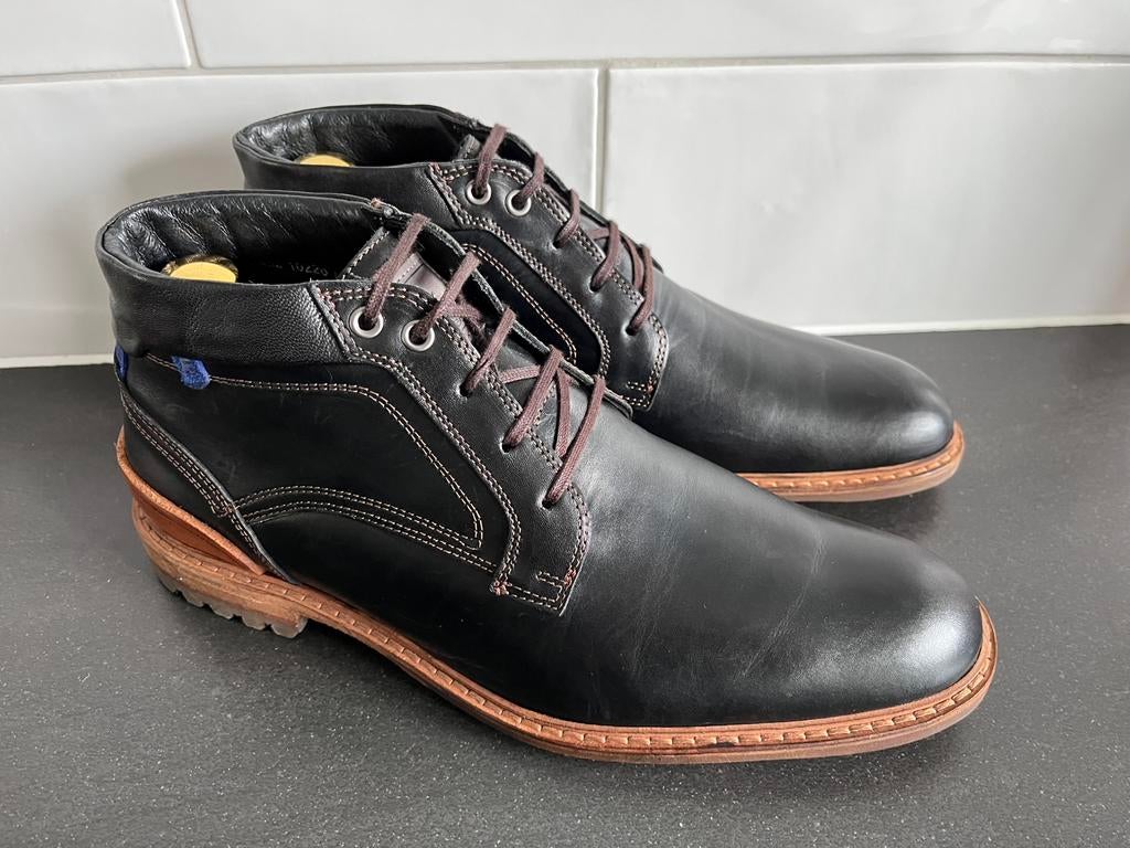 Floris van Bommel herenschoenen maat 7 / 41 H, Zwart, Ophalen of Verzenden, Zo goed als nieuw, Veterschoenen