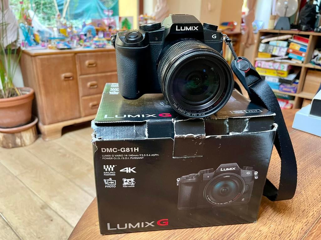 Panasonic G 81 (DMC-G81H) + objectifs + sac + filtre + …, Ophalen, Zo goed als nieuw