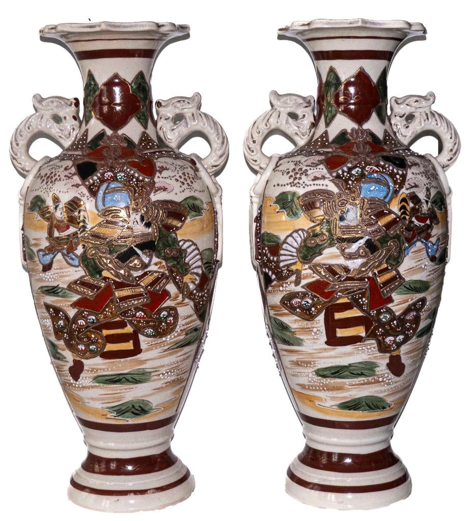 Paar Japanse Satsuma vazen, Ophalen