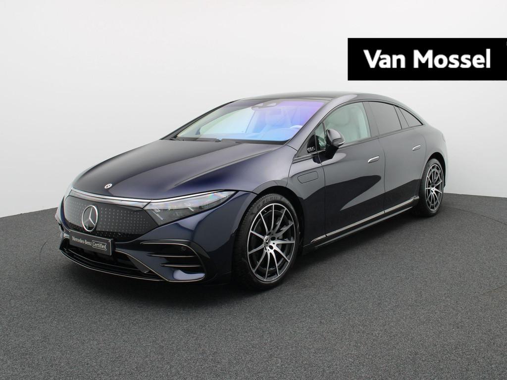 Mercedes-Benz EQS 350 STAR EDITION + AMG + LEDER + PANO DAK, Auto's, Mercedes-Benz, Automaat, Achterwielaandrijving, Euro 6, Blauw