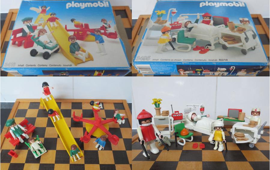 Playmobil set 3416 (speeltuin) en 3495 (ziekenhuis), Ophalen, Gebruikt, Complete set