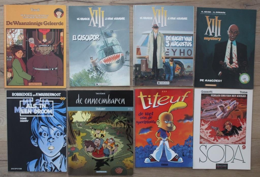 lot 30 strips XIII Soda Titeuf Kleine Robbe Thorgal Blandy, Meerdere stripboeken, Ophalen of Verzenden, Gelezen