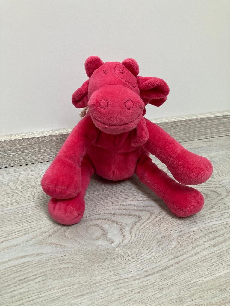 Knuffel Noukie"s, Kinderen en Baby's, Ophalen of Verzenden, Gebruikt, Roze, Koe