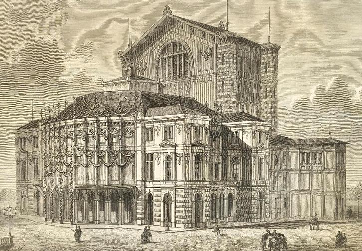 Le théâtre Richard Wagner de Bayreuth, Antiquités & Art, Art | Eaux-fortes & Gravures, Enlèvement ou Envoi