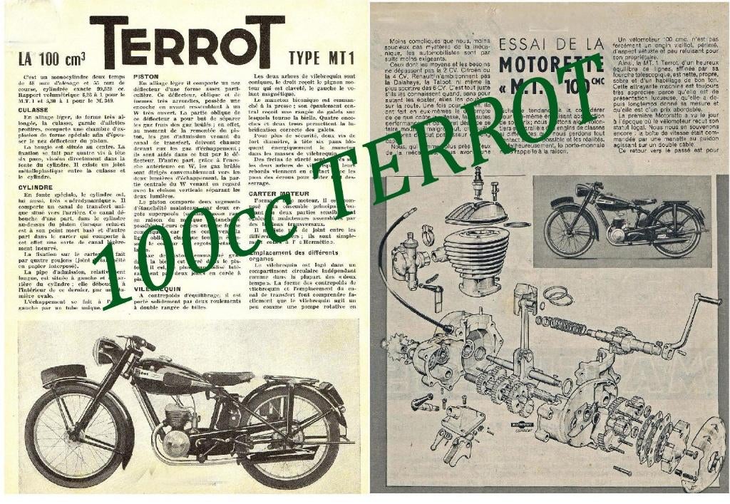 RTM 100 - 125 - 250 TERROT en Français., Motos, Enlèvement ou Envoi
