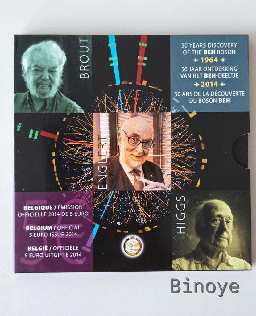 5€ Belgique 2014 Englert & Brout – set officiel, Enlèvement ou Envoi, Belgique, 5 euros, Argent