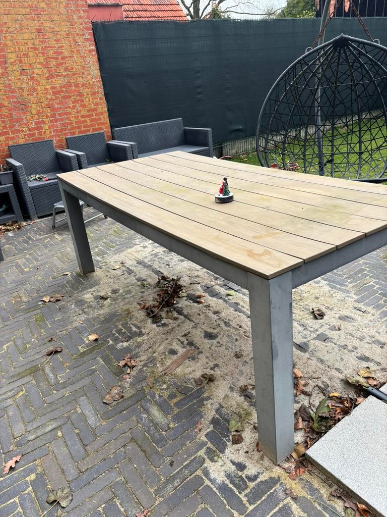 Tuintafel 210x100x75, Enlèvement, Utilisé, Rectangulaire, Métal