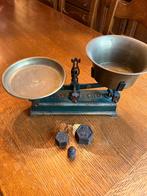 Antieke weegschaal + gewichtjes, Antiek en Kunst, Ophalen