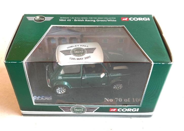 Mini Cooper BRG LTD edition Himley Hall Show 2007 Corgi., Hobby & Loisirs créatifs, Voitures miniatures | Échelles Autre, Comme neuf
