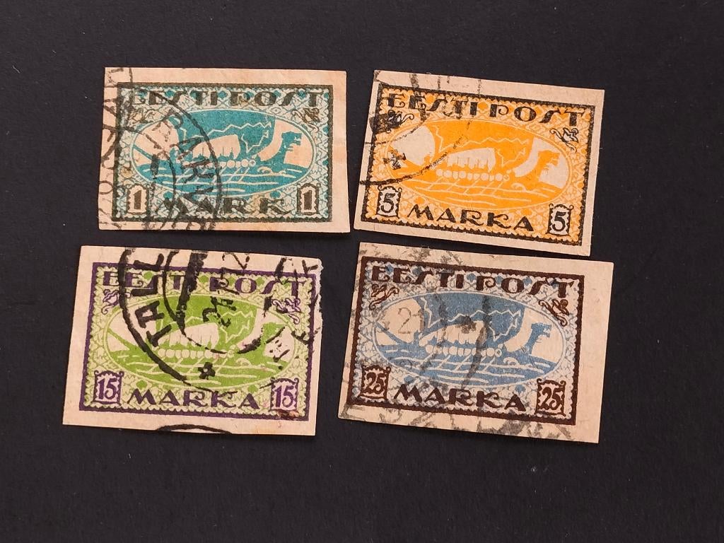 Estonie 1919 - Navire viking - non perforé, Envoi, Autres pays, Affranchi