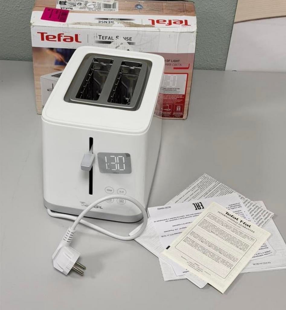 Grille-pain Tefal Sense TT6931, 8 niveaux, commande tactile, Enlèvement ou Envoi, Neuf, Ramasse-miettes amovible
