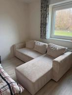 Beige Ribstof Uitklapzetel TE KOOP, Ophalen, Gebruikt, Stof, Ribstof