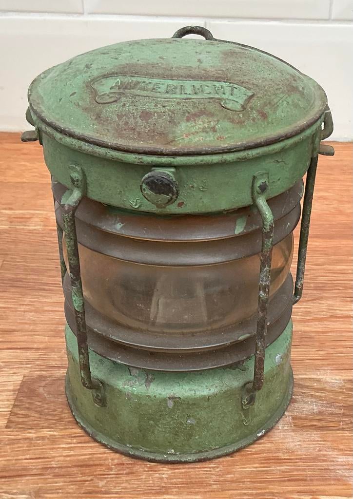 Antiek Maritiem Ankerlicht – Stoere Industriële Blikvanger, Ophalen of Verzenden, Gebruikt