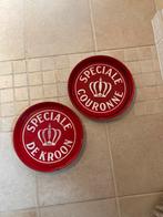 2 emaille plateaus de kroon la couronne Ukkel, Verzamelen, Ophalen of Verzenden