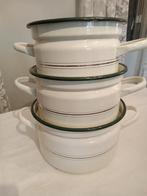 3 Emaille kookpotten/ pannen., Antiek en Kunst, Ophalen of Verzenden