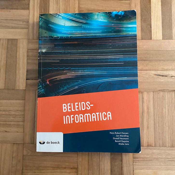 Beleidsinformatica bij Uhasselt, Boeken, Economie, Management en Marketing, Zo goed als nieuw, Accountancy en Administratie, Ophalen