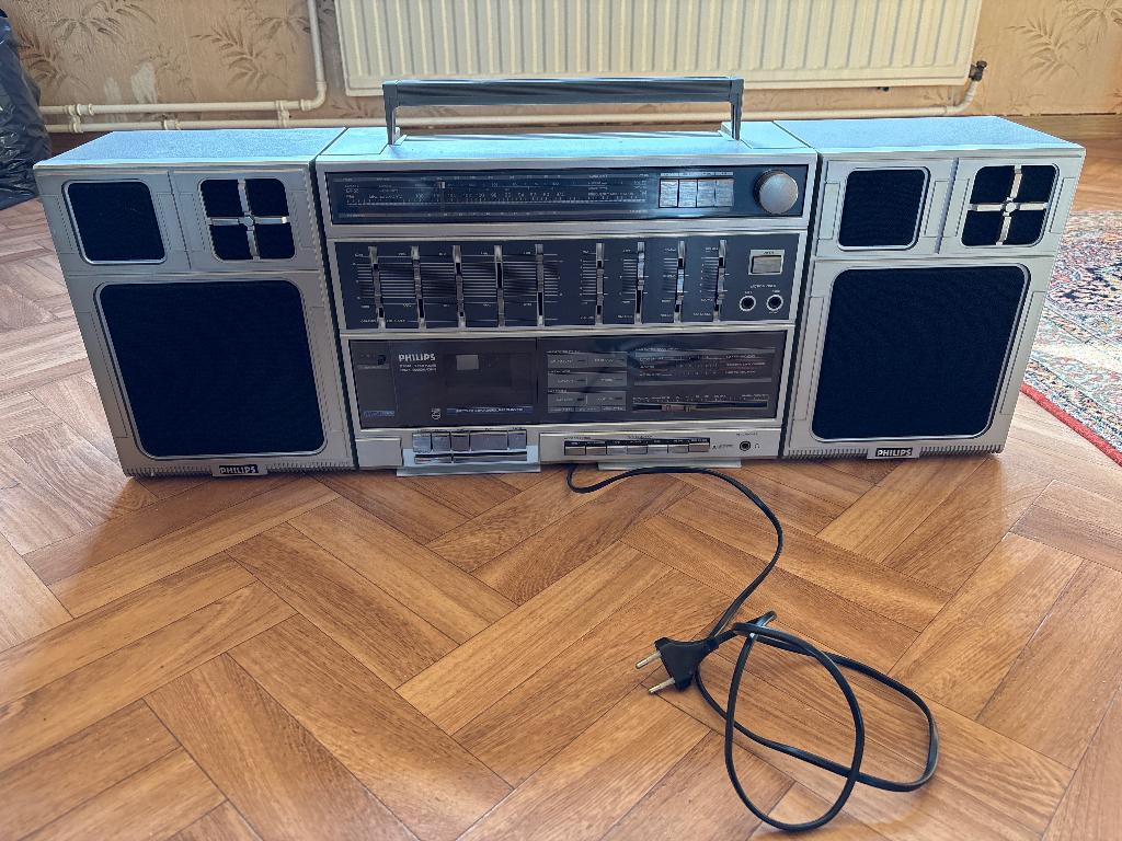 PHILIPS D 8644 Super Power Compo Sound Machine Ghetto Blast, TV, Hi-fi & Vidéo, Decks cassettes, Double, Philips, Enlèvement
