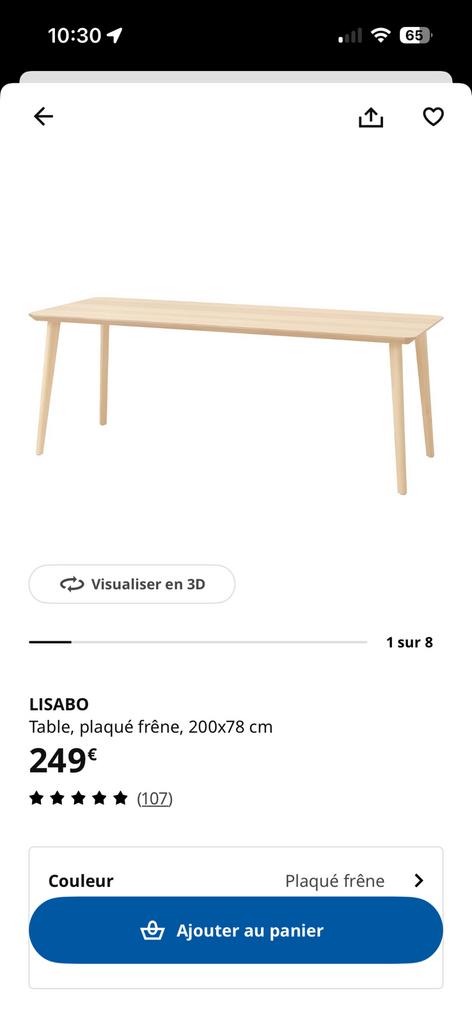 Table LISABO Ikea, Ophalen, Zo goed als nieuw