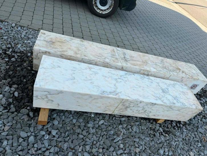 2 marmeren zuilen, Huis en Inrichting, Woonaccessoires | Zuilen en Pilaren, Gebruikt, Ophalen